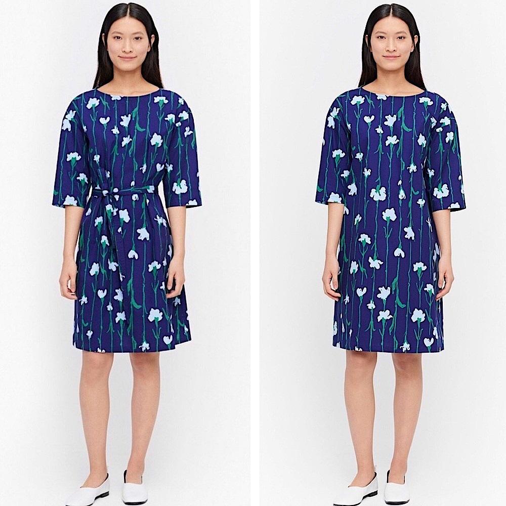 Marimekko Tarika Viivakukka Line Flower Dress NWT Size 34 / US XS - Picture 8 of 16